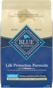 Blue Buffalo Life Protection Formula Natural Adult Dry Dog Foods, Chicken and Brown Rice 15-lb